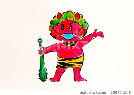 Speaking of Setsubun, demons throw beans inside and outside of the shrine, or wear a round headdress facing the lucky direction. 109751698