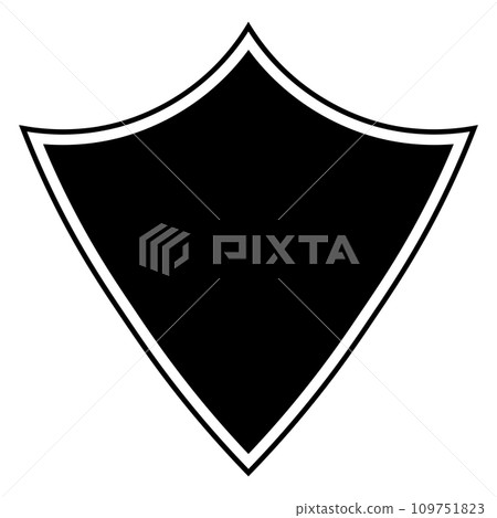 Shield black icon on white background 109751823