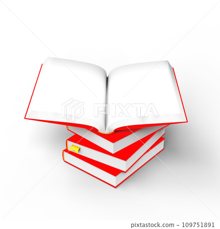 Blank Book Mockup. Concept Template Object for Education, Learning, Reading, Science and Literature. 3D Illustration. File with Clipping Path. 109751891