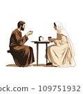 believers drinking coffee 2 109751932