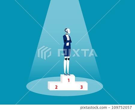 The best Robot. Artificial intelligence business vector illustration The best Robot. Artificial intelligence business vector illustration 109752057