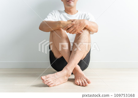 Image of unwanted hair, hair removal, and shaving for men (legs with and without hair removal) Image of unwanted hair, hair removal, and shaving for men (legs with and without hair removal) 109753168