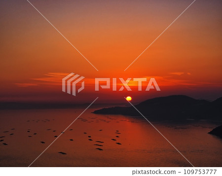 Evening view of the Harima Sea from Cape Manyo in December 2023 Evening view of the Harima Sea from Cape Manyo in December 2023 109753777
