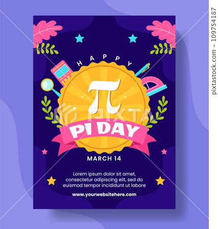 Pi Day Vertical Poster Flat Cartoon Hand Drawn Templates Background Illustration Pi Day Vertical Poster Flat Cartoon Hand Drawn Templates Background Illustration 109754187