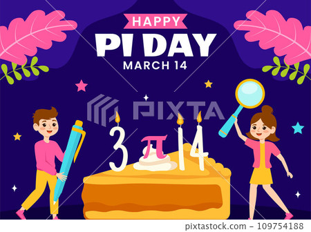 Pi Day Social Media Background Flat Cartoon Hand Drawn Templates Illustration Pi Day Social Media Background Flat Cartoon Hand Drawn Templates Illustration 109754188