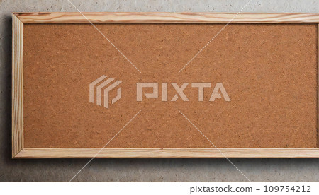 Cork board wooden frame 109754212
