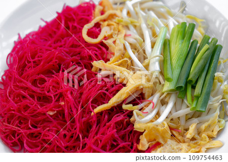 Asia, Bean, Chicken Meat, Chopsticks, Color Image 109754463