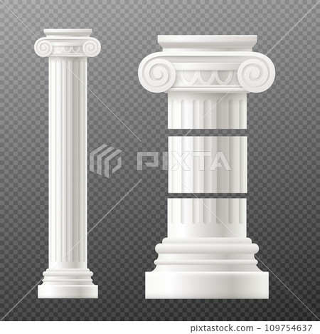 Vector illustration of an antique column on a transparent background. Vector illustration of an antique column on a transparent background. 109754637