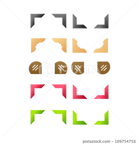 A set of corners for photos in a photo album. 109754758