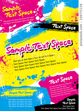 紙張與墨水垃圾設計-黃色主垂直型 紙張與墨水垃圾設計-黃色主垂直型 109755156