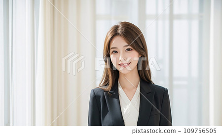Working Japanese woman in suit receptionist "AI generated image" Working Japanese woman in suit receptionist "AI generated image" 109756505