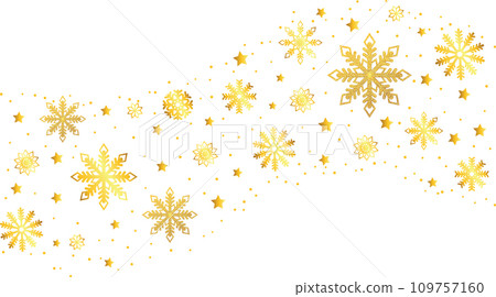 Golden snowflakes design 109757160