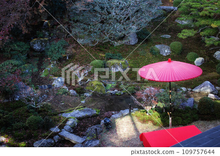 Former Chikurin-in garden and open-air umbrellas in Otsu City, Shiga Prefecture 109757644
