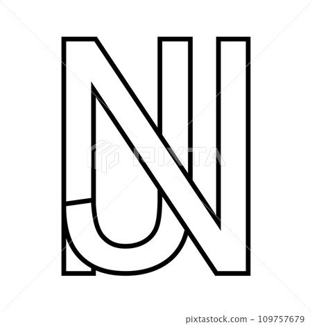 Logo sign nj jn, icon double letters logotype n j Logo sign nj jn, icon double letters logotype n j 109757679