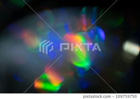 Multicolored rainbow large bokeh effect background 109759750