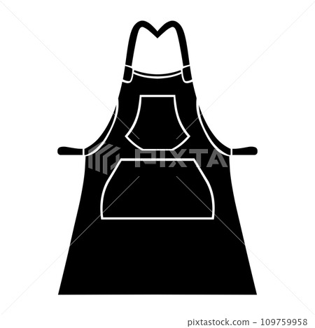 Apron vector black icon on white background 109759958