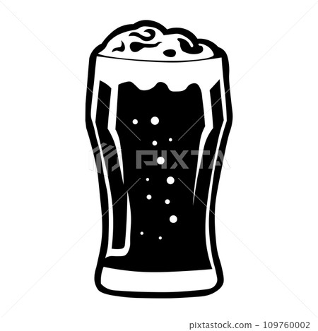 Beer vector black icon on white background Beer vector black icon on white background 109760002