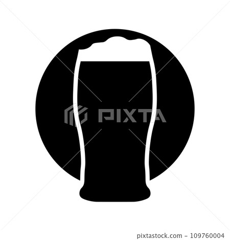 Beer vector black icon on white background Beer vector black icon on white background 109760004