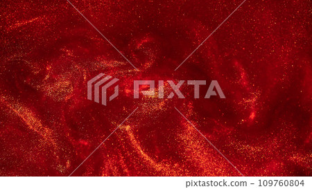 Abstract red background with gold shiny particles. Abstract red background with gold shiny particles. 109760804
