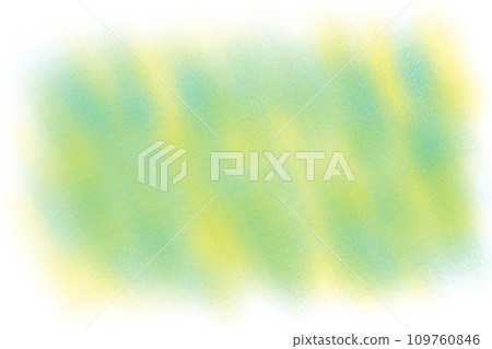 Green and Yellow brush strokes of paint with grainy texture. 109760846