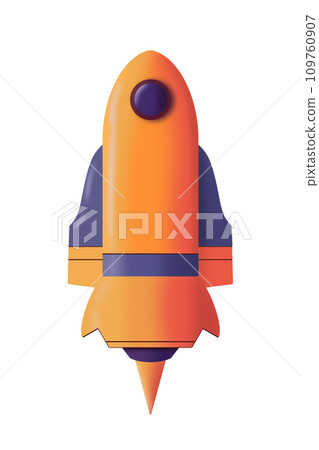 Cartoon 3D style space rocket. Cartoon 3D style space rocket. 109760907
