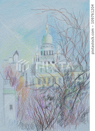 Temple in European City 109761204