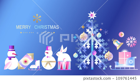 2024 CHRISTMAS NEON BAUHAUS BANNER 109761445