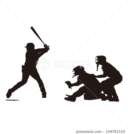 Baseball silhouette 109761520