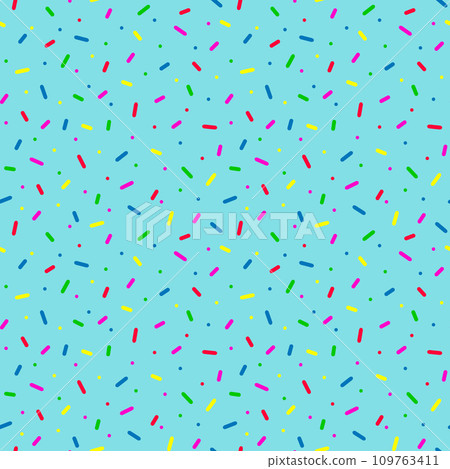 Seamless pattern with colorful sprinkles. Donut glaze background. 109763411