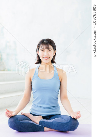A young lad yoga A young lad yoga 109763909