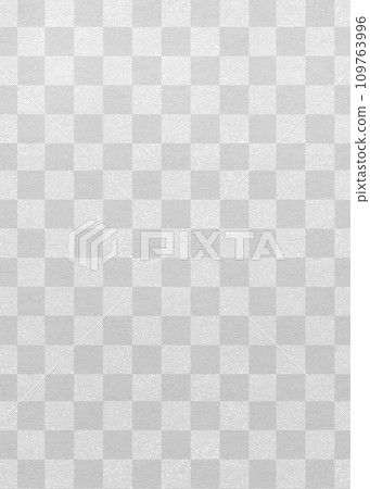 Japanese pattern background checkered pattern silver silver foil vertical Japanese pattern background checkered pattern silver silver foil vertical 109763996