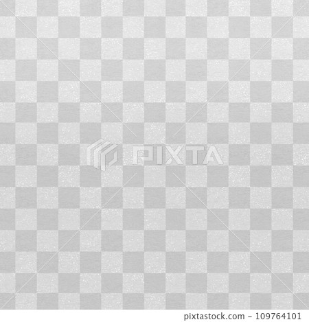 Japanese pattern background checkered pattern silver silver foil square 109764101