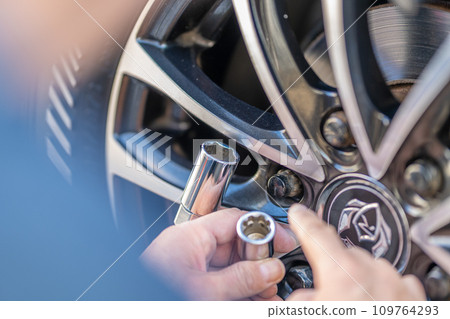 Anti-theft lock nut foil nut wrench shape confirmation 109764293