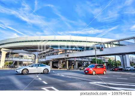 Urban landscape of Koto Ward, Tokyo, Ichiba Station 109764481