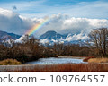 mountain with rainbow 109764557