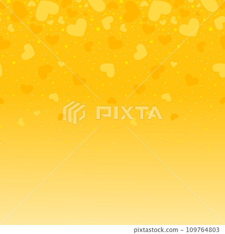 Gold happy Valentine's day background with confetti hearts. Mother's day,  wedding, birthday background 109764803