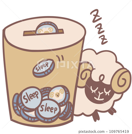 Sleep savings and sheep character 109765419