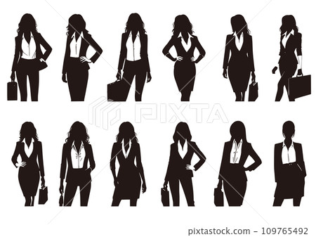 Business women's silhouette 109765492