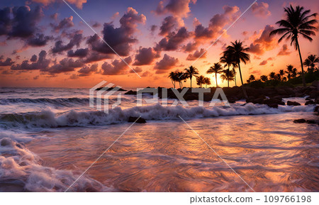 Serene sea sunset 109766198