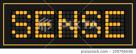 Orange color led banner in word sense on black background Orange color led banner in word sense on black background 109766698
