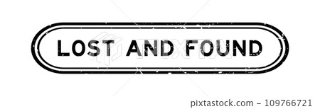 Grunge black lost and found word rubber seal stamp on white background Grunge black lost and found word rubber seal stamp on white background 109766721