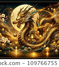 這是一張華麗的龍圖，也可用於新年賀卡。 109766755