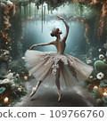 精彩的芭蕾舞插圖。它也可以用於婚禮。 109766760