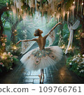 精彩的芭蕾舞插圖。它也可以用於婚禮。 109766761