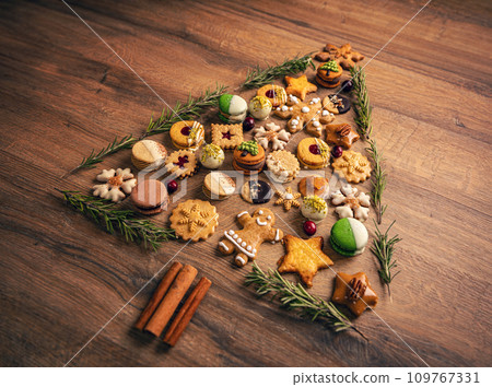 Assorted Christmas cookies Assorted Christmas cookies 109767331