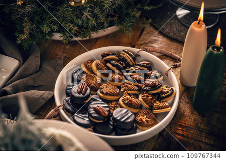 Christmas homemade cookies. 109767344