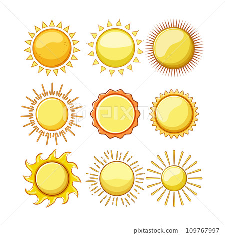 sun set cartoon vector illustration sun set cartoon vector illustration 109767997