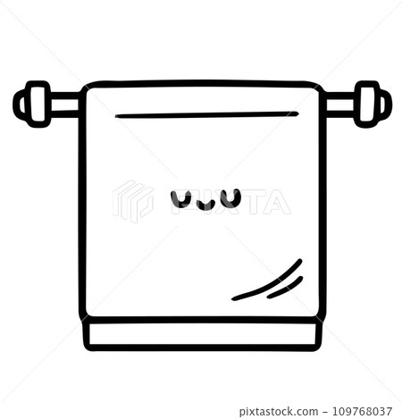 Towel rack line drawing 109768037