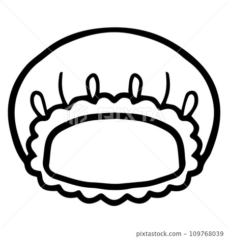 Shower cap line drawing 109768039