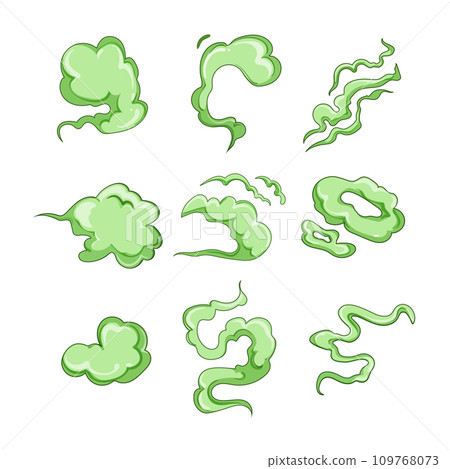 smell fart set cartoon vector illustration 109768073